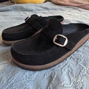 Birkenstock Buckley Black Suede Leather